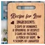 Recipe for Love Faux Wooden Cutting Board