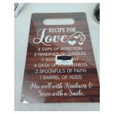 Recipe for Love Faux Wooden Cutting Board
