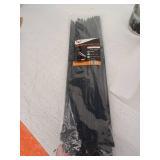 Industrial Grade 16-inch Black Cable Ties 100-Pack