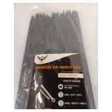 Industrial Grade 16-inch Black Cable Ties 100-Pack