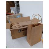 100 pk of Kraft Paper Shopping Bags - 5.5x3.15x7.87