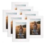 Modern 4x6 White Picture Frame Set - Pack of 7