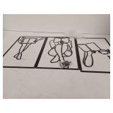 Modern Reading Poses Metal Wall Art Set