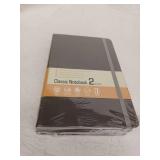 Classic Faux Leather Hardcover Notebook Set of 2