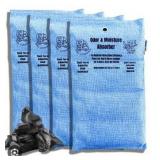 Activated Charcoal Bamboo Odor Absorber Bags - Set of 4