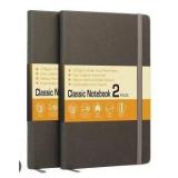Classic Faux Leather Hardcover Notebook Set of 2