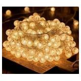 Remote Control LED Globe String Lights 300ct - Warm White