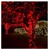 Borita LED Christmas String Lights, 76ft, Red