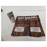 Best Dad Ever Insulated Cup And Throw Pillow Cover