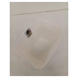 UUJOLY Plastic Small Trash Can Wastebasket, White, 3.5 Gallon, 2 Pack