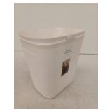 UUJOLY Plastic Small Trash Can Wastebasket, White, 3.5 Gallon, 2 Pack