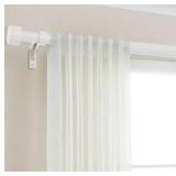 Kamanina 32-144 Inch Double Curtain Rod, White