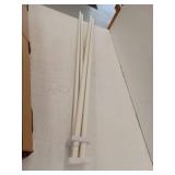 Kamanina 32-144 Inch Double Curtain Rod, White