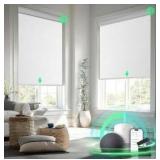 Mansnix Smart Motorized Blinds, 32 x 72, White