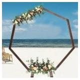 Heptagonal Wooden Wedding Arch, 7.2ft