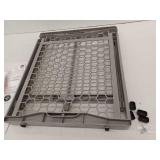 Regalo Plastic Baby Safety Gate  Gray  Sturdy Plastic Frame