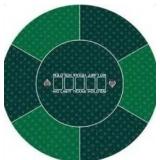 Leryg Round Poker Mat, Green, Approximately 38.75 Inch