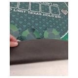 Leryg Round Poker Mat, Green, Approximately 38.75 Inch