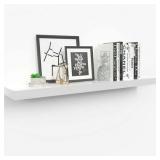 Ballucci 35.5  Floating Shelf  Wall Ledge with Invisible Bracket  8  Deep  White