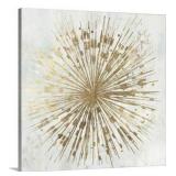 Golden Star Large Canvas Floating Frame Wall Art Canvas Print