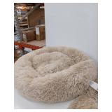 Best Friends by Sheri Shag Donut Pet Bed with Matching Throw Blanket, Sm/Med