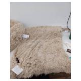 Best Friends by Sheri Shag Donut Pet Bed with Matching Throw Blanket, Sm/Med