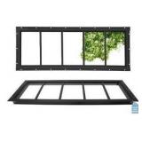Black Flush Mount Transom Shed/Barn  Window 10x29 2-Pack