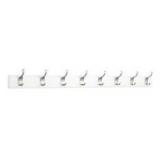 Modern White Wall Mounted Coat Rack with 8 Hooks  36 1/2"