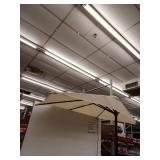 Large 9 ft half Round Outdoor Patio Umbrella with Black Frame