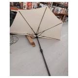 Large 9 ft half Round Outdoor Patio Umbrella with Black Frame