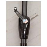 Large 9 ft half Round Outdoor Patio Umbrella with Black Frame