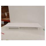 Modern Dual Monitor Stand Riser in White