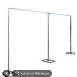Heavy Duty Metal Backdrop Support Stand Frame (Silver) 10x20ft