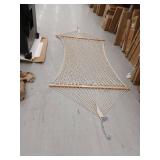 Sunnydaze Cotton Rope Hammock with Wooden Spreader Bars