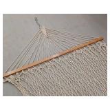Sunnydaze Cotton Rope Hammock with Wooden Spreader Bars