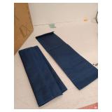 Professional Folding Directors Chair with Blue and Black Interchangeable Seat Covers