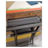 Professional Folding Directors Chair with Blue and Black Interchangeable Seat Covers