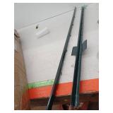 Heavy Duty Metal Fence Posts 6 ft green 16 Pack