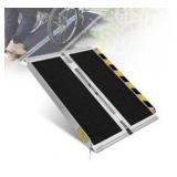 Protable Wheelchair Ramp 3FT, Non-Slip Folding Aluminum Handicap Ramp