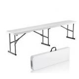 Byliable 6FT Folding Bench, White