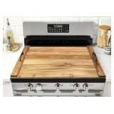 GASHELL Noodle Board Stove Cover with Handles, Acacia