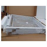 Extra Wide 30-inch Tall Dog gate with Door Walk Through, Freestanding, White