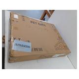 Extra Wide 30-inch Tall Dog gate with Door Walk Through, Freestanding, White