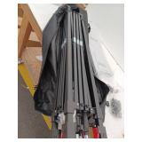 Benass 10x10 Pop Up Canopy with Sidewalls, White With Black Legs