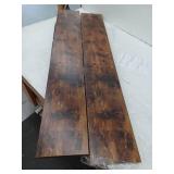 Heimlove 48 Inch Floating Shelves for Wall 8 Inch Deep Rustic Brown Shelves, Set of 2