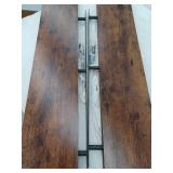 Heimlove 48 Inch Floating Shelves for Wall 8 Inch Deep Rustic Brown Shelves, Set of 2