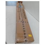 Heimlove 48 Inch Floating Shelves for Wall 8 Inch Deep Rustic Brown Shelves, Set of 2