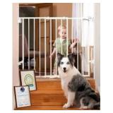 Babelio Baby Gate for Stairs, Kitchen & Doorways, 26-43" W 28" H, White