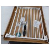 Babelio Baby Gate for Stairs, Kitchen & Doorways, 26-43" W 28" H, White