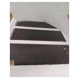 Modern Mid Century Triangle Glass Coffee Table, Black, 35.5